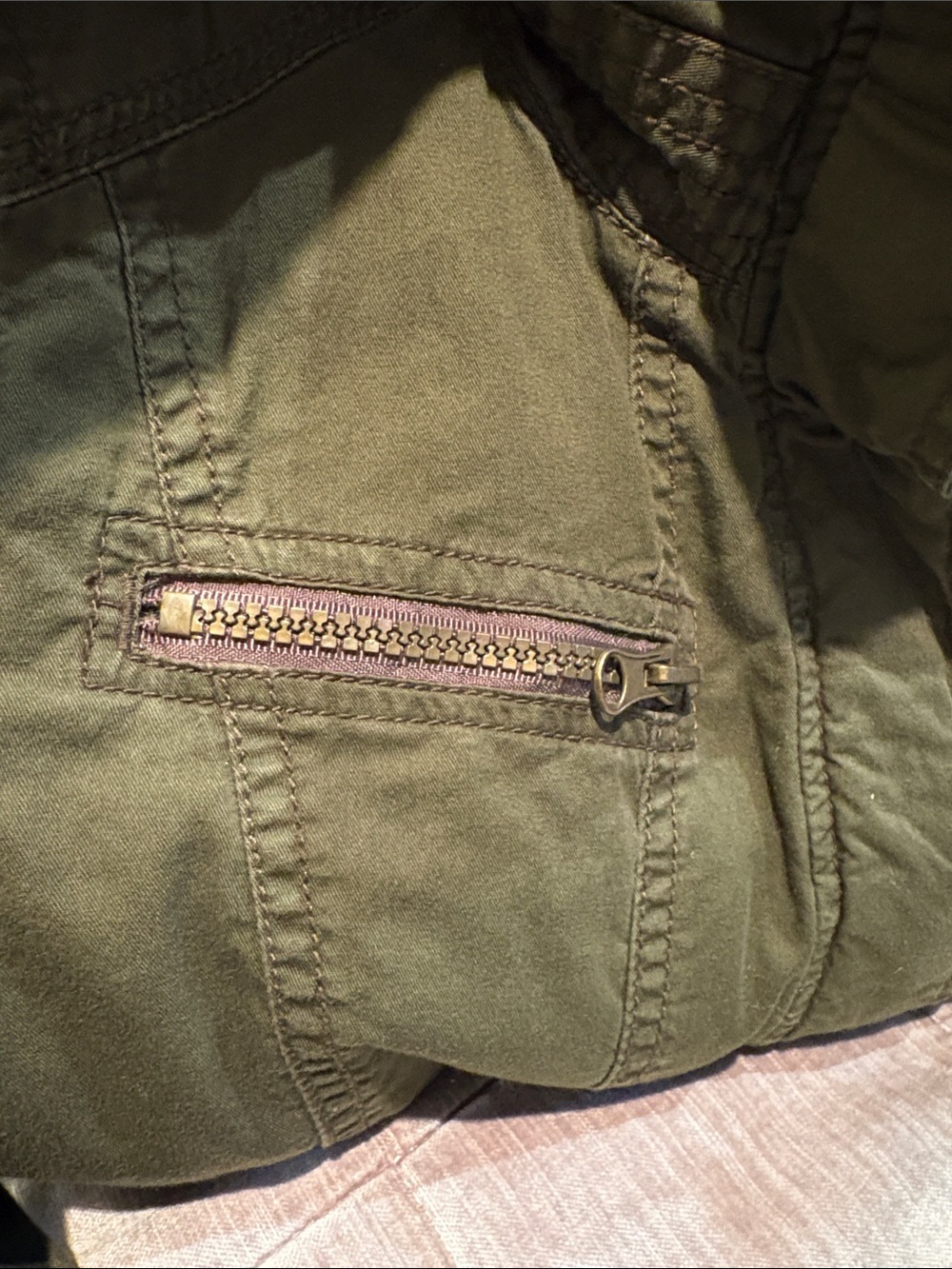 Sashimi Olive Green Utility Jacket with Button Flap Pockets Size Small - Picture 8 of 11